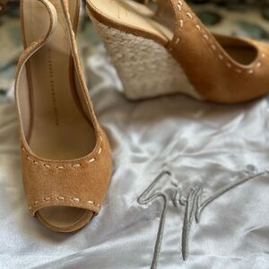 Giuseppe Suede Wedge Sandal